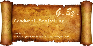 Gradwohl Szalviusz névjegykártya